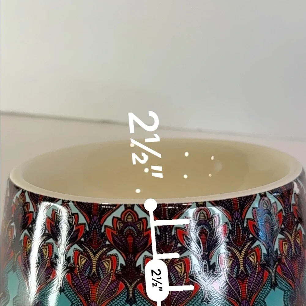 ✨ Nicole Miller Pet Ceramic Bowl – 5” Colorful Pattern Stoneware Dish